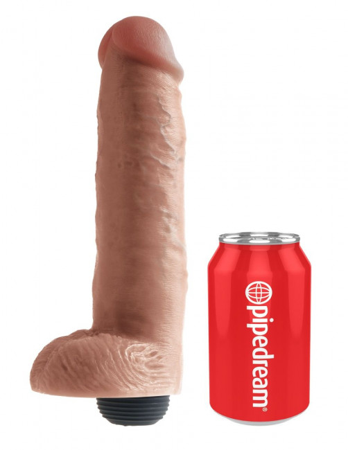 Кофейный фаллоимитатор King Cock 10" Squirting Cock с эффектом эякуляции - 25,4 см. Кофейный фаллоимитатор King Cock 10" Squirting Cock с эффектом эякуляции - 25,4 см.