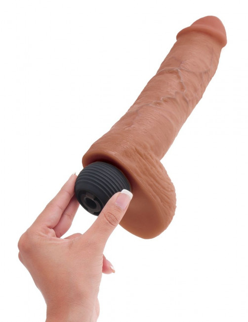 Кофейный фаллоимитатор King Cock 10" Squirting Cock с эффектом эякуляции - 25,4 см. Кофейный фаллоимитатор King Cock 10" Squirting Cock с эффектом эякуляции - 25,4 см.