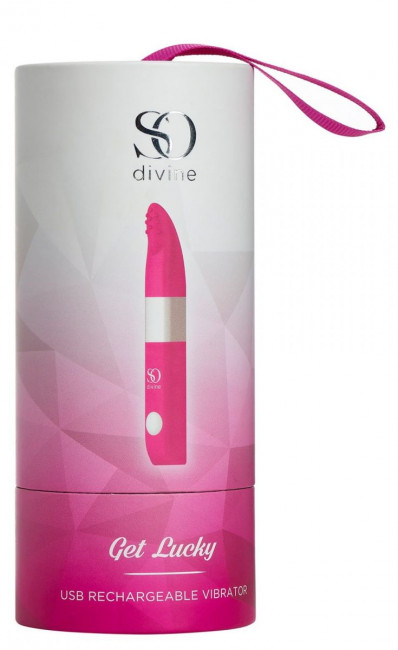 Ярко-розовый вибростимулятор Get Lucky USB Vibrator - 12 см. Ярко-розовый вибростимулятор Get Lucky USB Vibrator - 12 см.