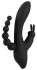 Черный тройной вибратор Triple G-Spot Vibrator - 20,8 см.