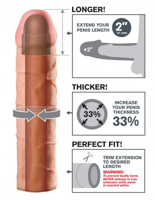 Телесная насадка Fantasy X-tensions Perfect 2" Extension - 20,3 см. Телесная насадка Fantasy X-tensions Perfect 2" Extension - 20,3 см.