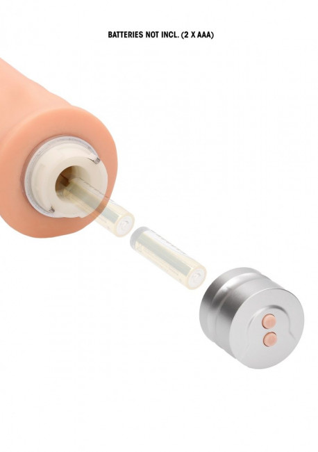 Телесный вибратор-реалистик Vibrating Dildo - 27,5 см.