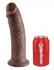 Коричневый фаллос-гигант 10" Cock - 25,4 см.