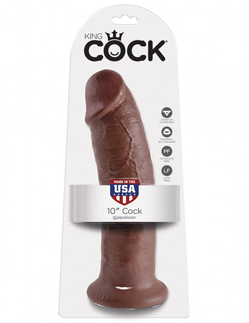 Коричневый фаллос-гигант 10" Cock - 25,4 см. Коричневый фаллос-гигант 10" Cock - 25,4 см.