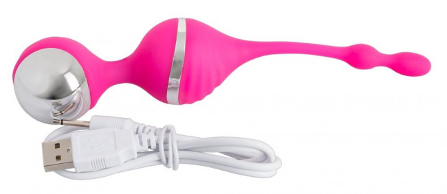 Розовые вагинальные шарики с вибрацией Smile Розовые вагинальные шарики с вибрацией Smile