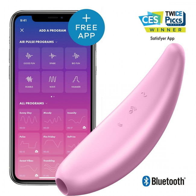 Розовый вакуум-волновой стимулятор Satisfyer Curvy 3+ Розовый вакуум-волновой стимулятор Satisfyer Curvy 3+