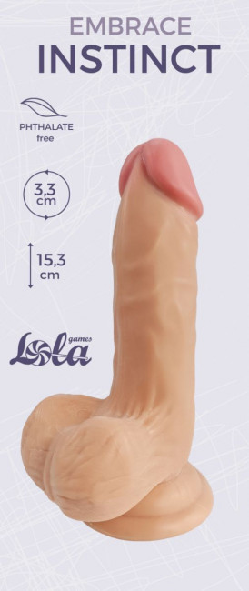 Телесный фаллоимитатор Embrace Instinct - 15,3 см. Телесный фаллоимитатор Embrace Instinct - 15,3 см.