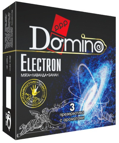 Ароматизированные презервативы Domino Electron - 3 шт. Ароматизированные презервативы Domino Electron - 3 шт.