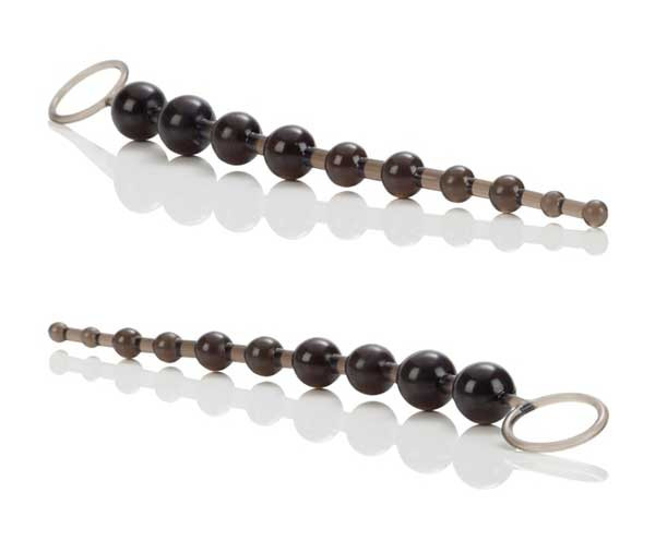 Черная анальная цепочка X-10 BEADS