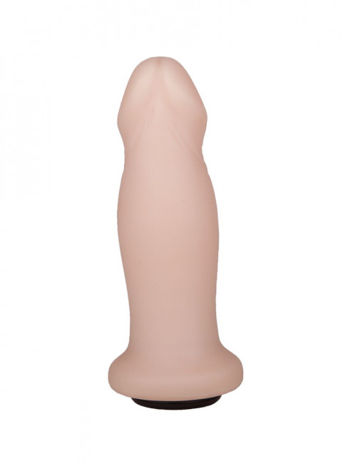 Анальный фаллоимитатор телесного цвета с ярко выраженной головкой - 14 см.