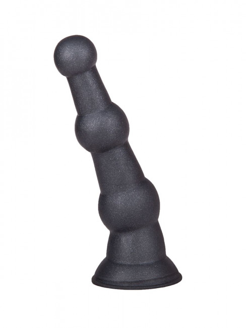 Анальная пробка платинового цвета с изгибом - 15 см. Анальная пробка платинового цвета с изгибом - 15 см.