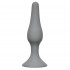 Серая анальная пробка Slim Anal Plug Medium - 11,5 см.