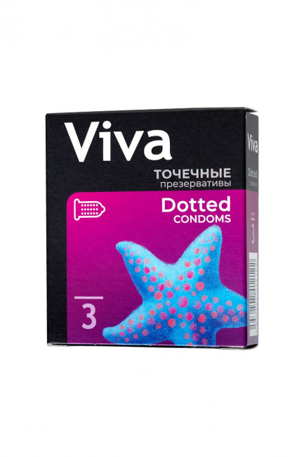 Презервативы с точечками VIVA Dotted - 3 шт. Презервативы с точечками VIVA Dotted - 3 шт.