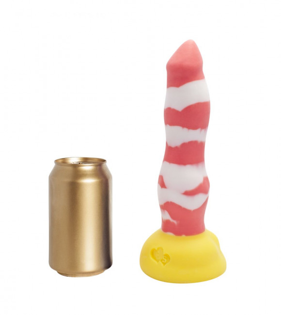 Красно-белый фаллоимитатор "Лис Medium" - 24 см.