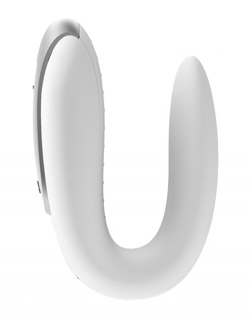 Белый вибромассажёр для пар Satisfyer Double Fun Белый вибромассажёр для пар Satisfyer Double Fun