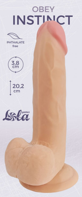 Телесный фаллоимитатор Obey Instinct - 20,2 см. Телесный фаллоимитатор Obey Instinct - 20,2 см.