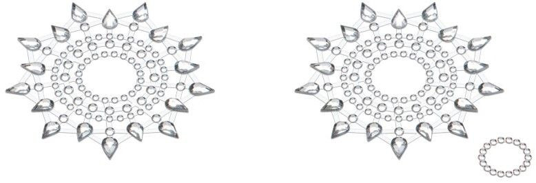 Прозрачные стикеры на грудь и живот