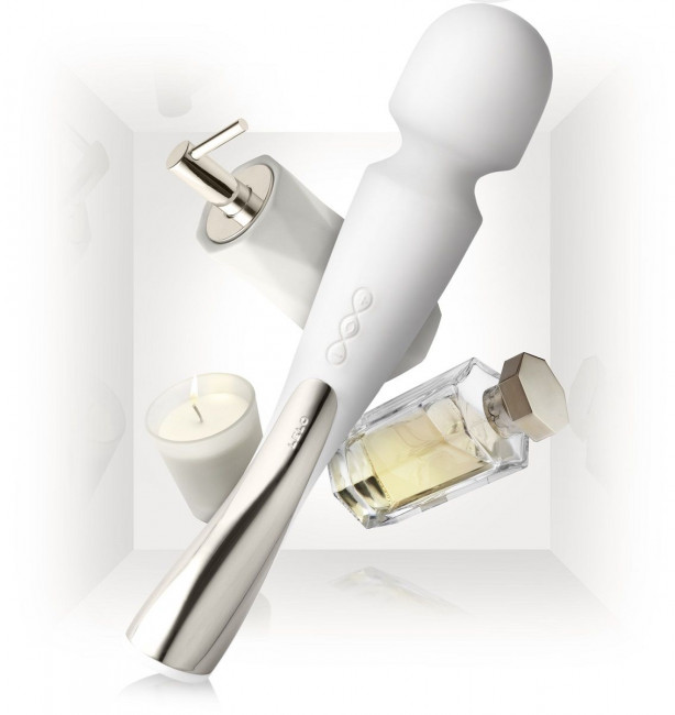 Профессиональный массажер Smart Wand Medium белого цвета Профессиональный массажер Smart Wand Medium белого цвета