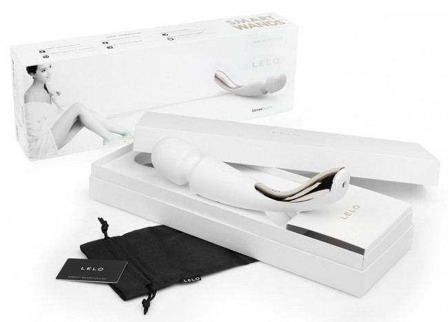 Профессиональный массажер Smart Wand Medium белого цвета Профессиональный массажер Smart Wand Medium белого цвета