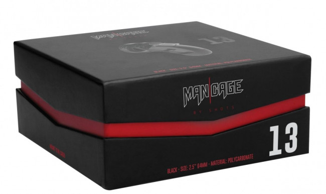 Черный мужской пояс верности Cock Cage Model 13 Chastity 2.5