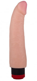 Реалистичный вибратор без мошонки с встроенным контроллером - 17,5 см.