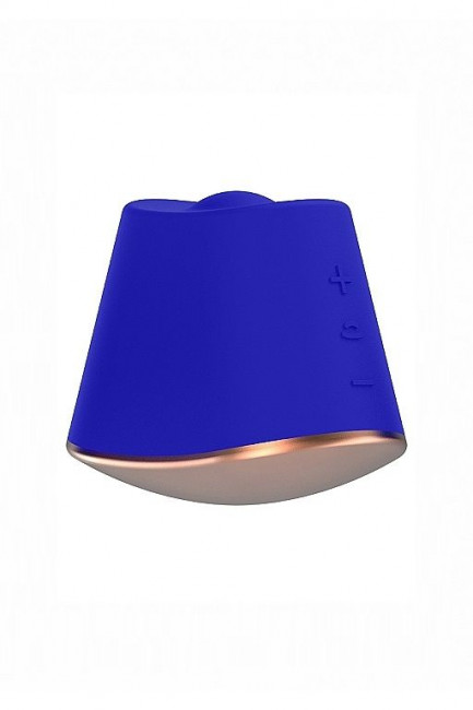 Синий клиторальный стимулятор Dazzling с вибрацией и ротацией - 6,7 см. Синий клиторальный стимулятор Dazzling с вибрацией и ротацией - 6,7 см.