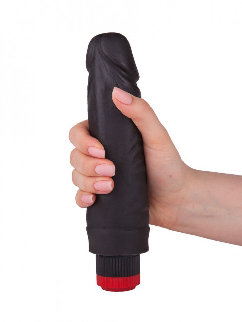 Вибратор-реалистик LOVETOY черного цвета - 17,5 см. Вибратор-реалистик LOVETOY черного цвета - 17,5 см.