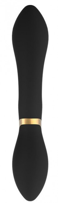 Черный вибромассажер-кролик AMELIE - 20 см. Черный вибромассажер-кролик AMELIE - 20 см.