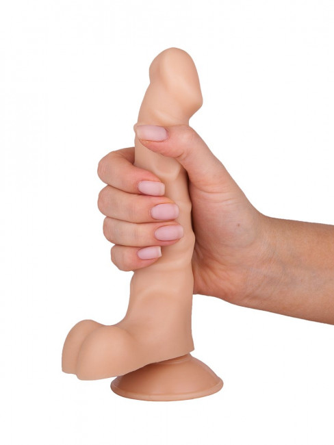 Реалистичный фаллоимитатор №17 на присоске - 18 см. Реалистичный фаллоимитатор №17 на присоске - 18 см.