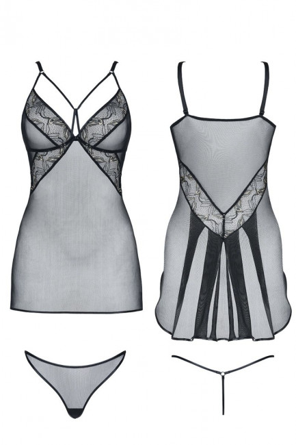 Полупрозрачная сорочка Lucette со сборками на попке Полупрозрачная сорочка Lucette со сборками на попке