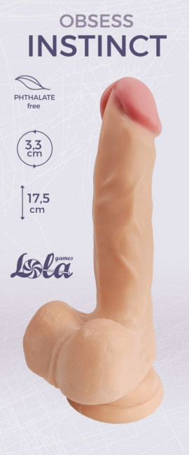Телесный фаллоимитатор Obsess Instinct - 17,5 см. Телесный фаллоимитатор Obsess Instinct - 17,5 см.
