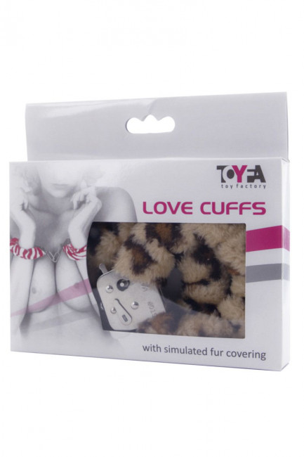 Наручники с леопардовым принтом на опушке Наручники с леопардовым принтом на опушке