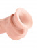 Телесный фаллоимитатор на присоске 8" Triple Density Fat Cock with Balls  - 24,1 см.