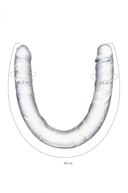 Прозрачный двухсторонний фаллоимитатор Double Dildo - 40 см. Прозрачный двухсторонний фаллоимитатор Double Dildo - 40 см.