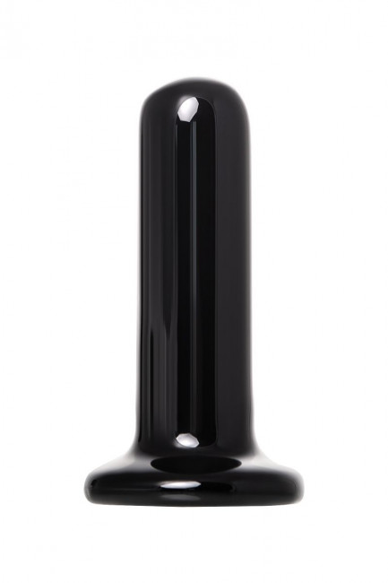 Черный стеклянный мини-вибратор - 10 см. Черный стеклянный мини-вибратор - 10 см.