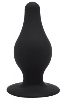Черная средняя анальная пробка SileXD - 9,3 см.