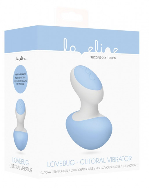 Голубой клиторальный массажер Lovebug Голубой клиторальный массажер Lovebug