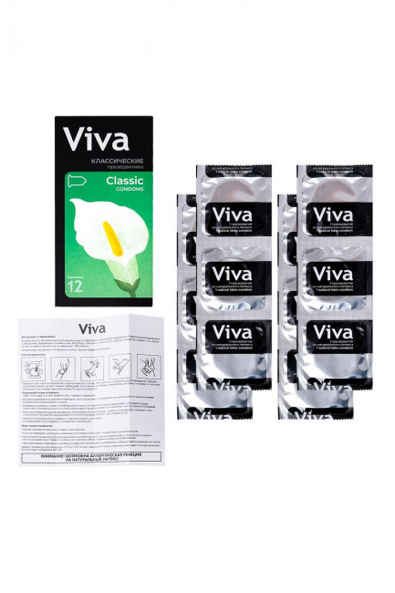 Классические презервативы VIVA Classic - 12 шт. Классические презервативы VIVA Classic - 12 шт.