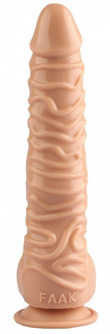 Телесный реалистичный фаллоимитатор на присоске - 26,5 см. Телесный реалистичный фаллоимитатор на присоске - 26,5 см.