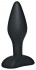 Чёрный анальный стимулятор Silicone Butt Plug Small - 9 см.