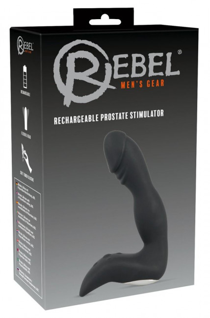 Черный перезаряжаемый вибростимулятор простаты Rechargeable Prostate Stimulator Черный перезаряжаемый вибростимулятор простаты Rechargeable Prostate Stimulator