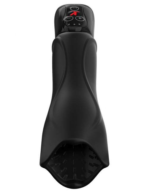 Черный вибромастурбатор-ротатор Vibrating Roto-Teazer 