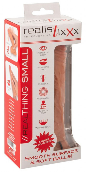 Телесный вибратор-реалистик Real Thing Small - 18,6 см.