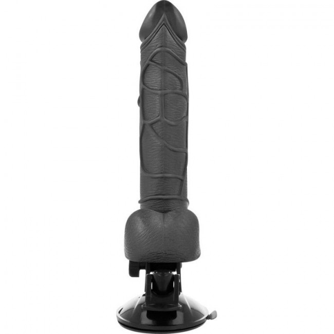 Черный вибратор на мощной присоске Basecock Realistic Vibrator Remote Control - 19,5 см. Черный вибратор на мощной присоске Basecock Realistic Vibrator Remote Control - 19,5 см.