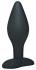 Чёрный анальный стимулятор Silicone Butt Plug Large - 12 см.