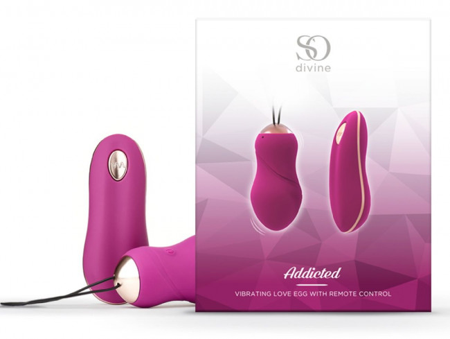 Ярко-розовое виброяйцо Divine Addicted Love Egg с пультом ДУ Ярко-розовое виброяйцо Divine Addicted Love Egg с пультом ДУ