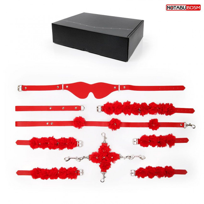 Стильный красный набор БДСМ в сумке Стильный красный набор БДСМ в сумке