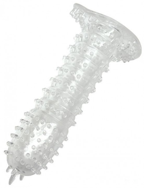 Закрытая гелевая насадка с шипами - 14 см. Закрытая гелевая насадка с шипами - 14 см.