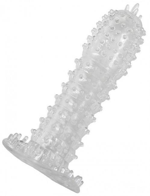 Закрытая гелевая насадка с шипами - 14 см. Закрытая гелевая насадка с шипами - 14 см.