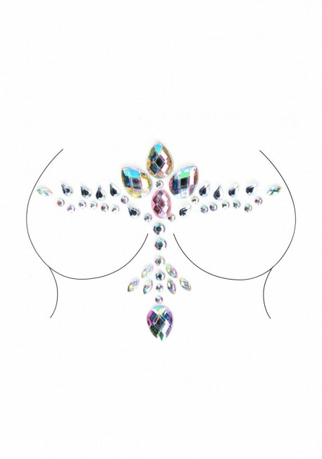 Юбка в сеточку с завышенной талией и украшение на грудь High-waist Fishnet Skirt & Dazzling Sticker Юбка в сеточку с завышенной талией и украшение на грудь High-waist Fishnet Skirt & Dazzling Sticker